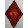 Losange de bras 403ème Régiment d'Artillerie de Défense Contre-Avion Sous-officier / Officier à velcro