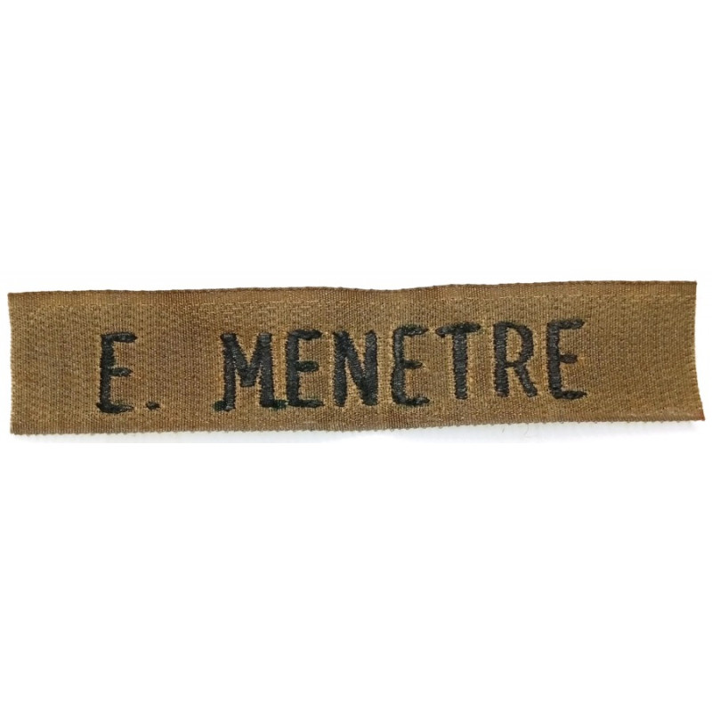 Bande patronymique kaki nominative de veste de treillis Modèle F2 (3)