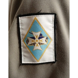 Vareuse TDF Artillerie + Insigne 1ère Div. Blindée + Nouveau Losange 1er R.A. + Bouton de Tradition sous-off./officier NEUVE