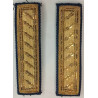 Paire de Parements d'épaules de Vareuse Bleu de France Officier Armes Jaunes