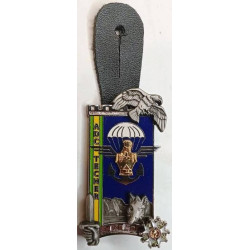 339ème Promotion ENSOA: Adjudant-chef Techer - 17ème Régiment du Génie Parachutiste - Matriculé sur cuir