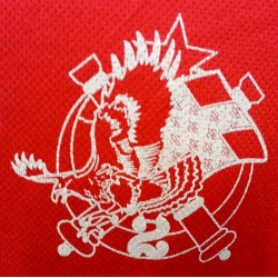 Tee-Shirt Rouge en Baumwolle 2ème Batterie du 1er régiment d'Artillerie - Les Rapaces - Occasion