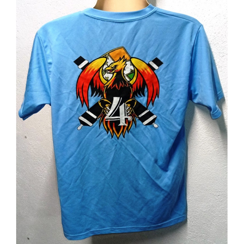 Tee-Shirt Bleu ciel en Polyester - LCTI 4ème Batterie du 1er régiment d'Artillerie
