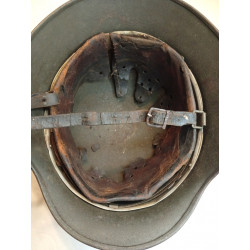 Casque Heer Wehrmacht Modèle 1935 un insigne bétonné 40 - Jus intouché WW2