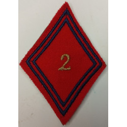 Losange de bras Sous-officier / Officier du 2ème Régiment d'Artillerie à velcro