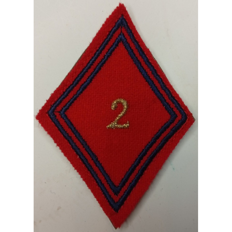 Losange de bras Sous-officier / Officier du 2ème Régiment d'Artillerie à velcro