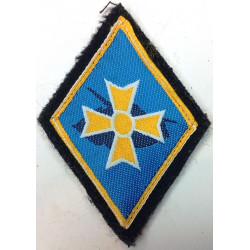 Ecusson 1ère Division Blindée fond feutre à crochets