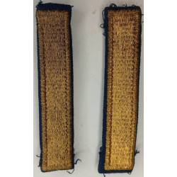 Paire de Parements d'épaules de Vareuse Bleu de France Sous-Officier Armes Jaunes