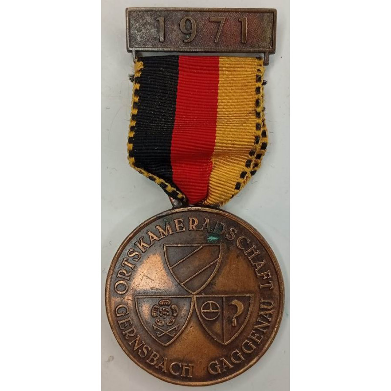 Médaille de Marche de l'Association Locale des Réservistes de la Bundeswehr de Gernsbach Gaggenau - 1971