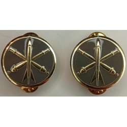 Paire d'insignes de col de TDF du 1er Régiment d'Artillerie (Abi)
