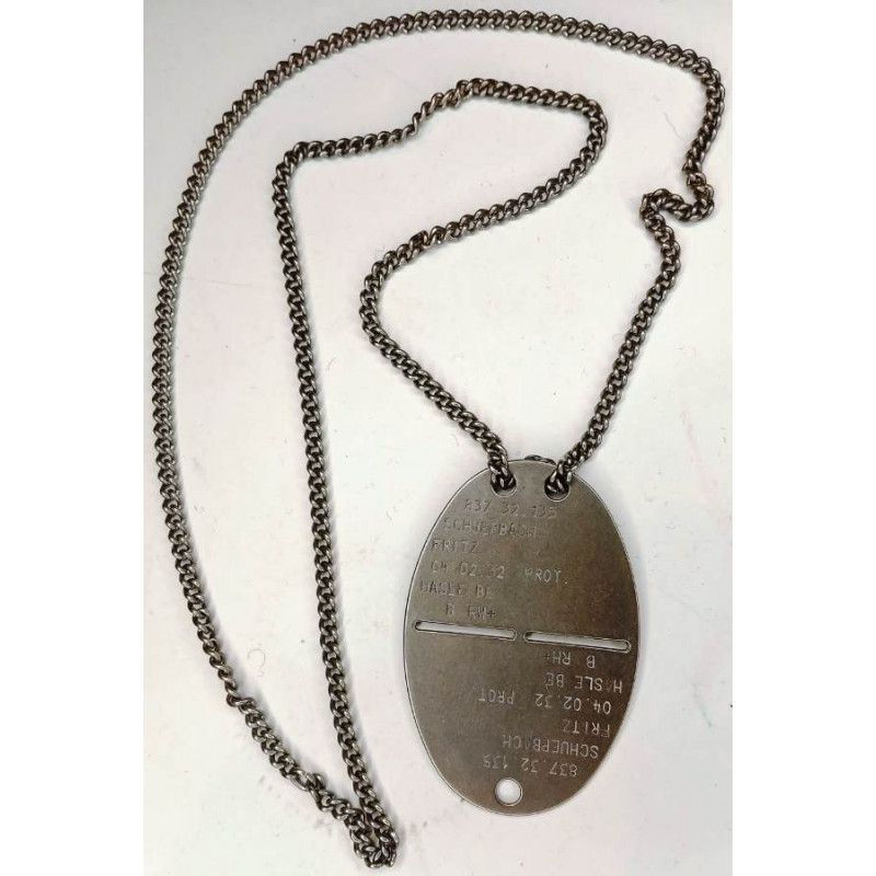 Plaque d'identité complète d'un Militaire Armée Suisse - Années 50 / Canton de Berne