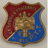 Insigne de la Mutuelle Postale "Le Soutien Fraternel des P.T.T." - Broche en émail / Fin 19ème Siècle