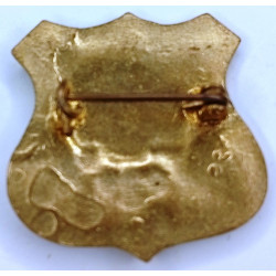 Insigne de la Mutuelle Postale "Le Soutien Fraternel des P.T.T." - Broche en émail / Fin 19ème Siècle