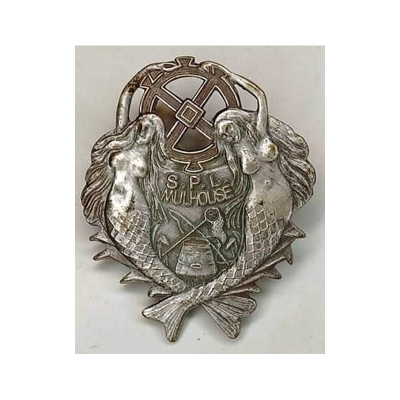 Insigne de la Société de Pêche à la Ligne de MULHOUSE / Haut-Rhin - Vintage