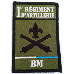 Insigne velcro rectangulaire 1er Régiment d'Artillerie - Batterie de Maintenance