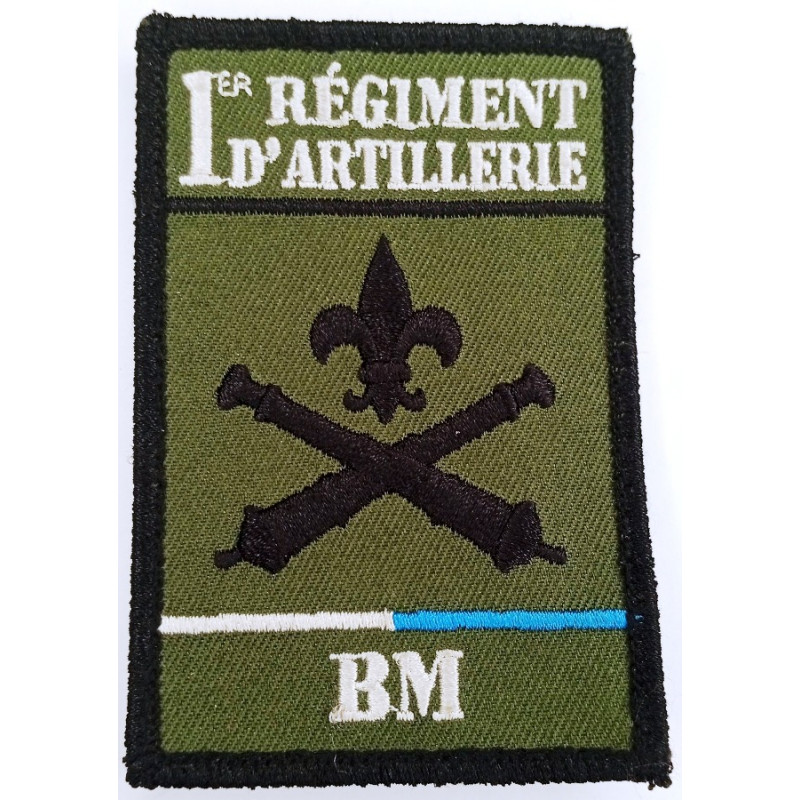 Insigne velcro rectangulaire 1er Régiment d'Artillerie - Batterie de Maintenance