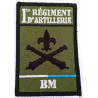 Insigne velcro rectangulaire 1er Régiment d'Artillerie - Batterie de Maintenance