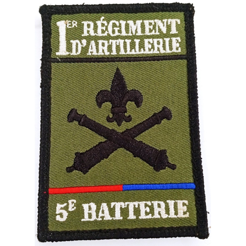 Insigne velcro rectangulaire 1er Régiment d'Artillerie - 5ème Batterie de Réserve