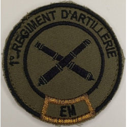 Insigne velcro rond 1er Régiment d'Artillerie - Etat-Major
