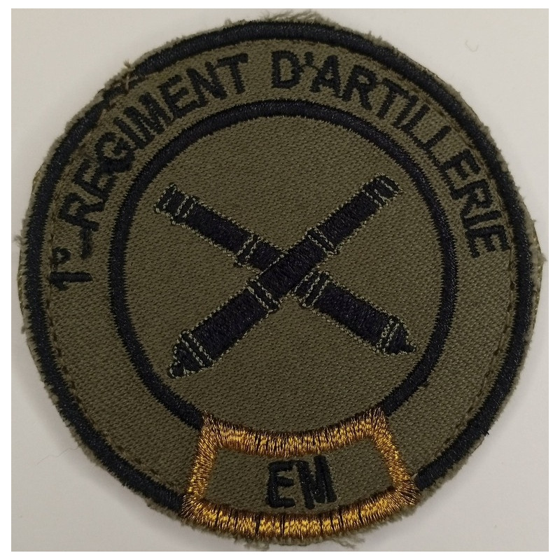 Insigne velcro rond 1er Régiment d'Artillerie - Etat-Major