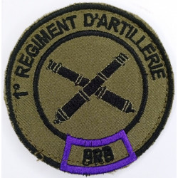 Insigne velcro rond 1er Régiment d'Artillerie - Batterie de Renseignement de Brigade / BRB
