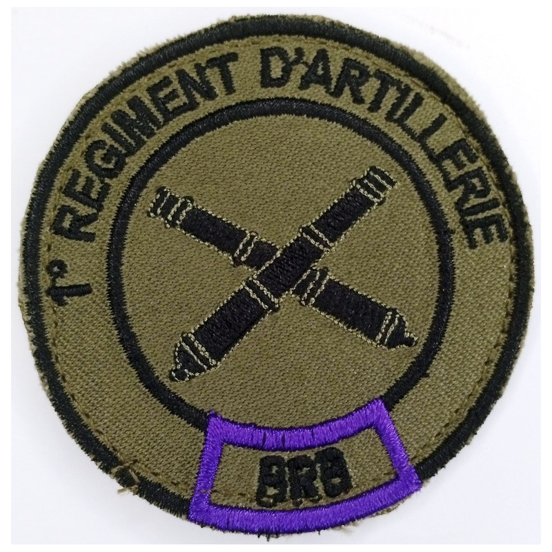 Insigne velcro rond 1er Régiment d'Artillerie - Batterie de Renseignement de Brigade / BRB