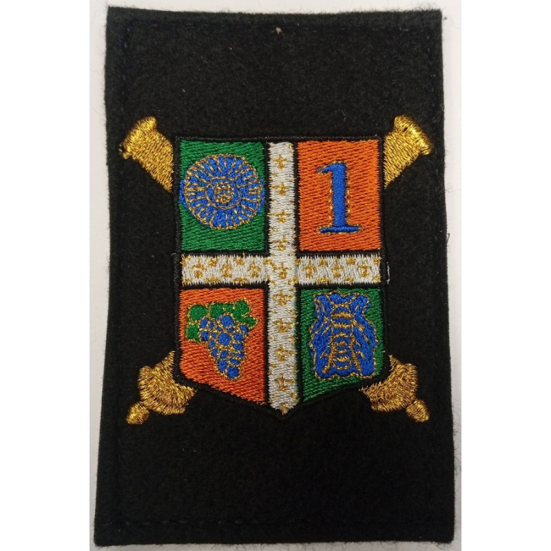 Ecusson brodé velcro du 1er Régiment d'Artillerie - 1ère Batterie