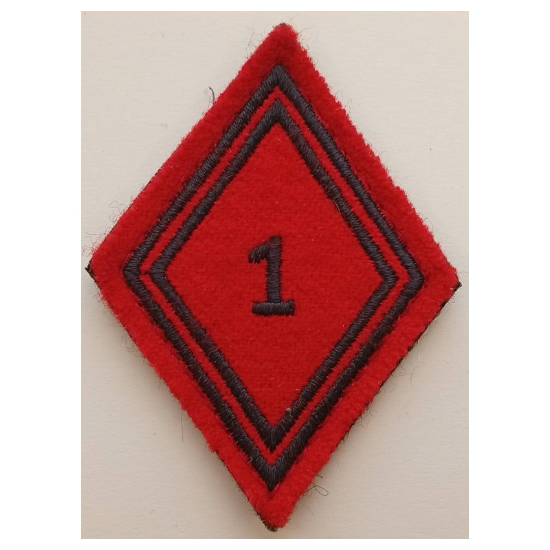 Losange de bras Troupe / Militaire du Rang 1er Régiment d'Artillerie à velcro (1)