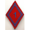 Losange de bras Troupe / Militaire du Rang 1er Régiment d'Artillerie à velcro (2)