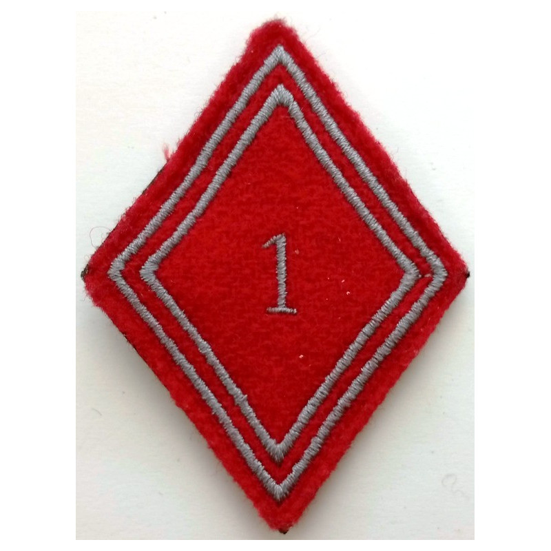 Losange de bras Troupe / Militaire du Rang 1er Régiment d'Artillerie à velcro (4)