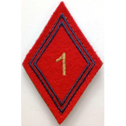 Losange de bras Sous-Officier / Officier du 1er Régiment d'Artillerie à velcro (1)