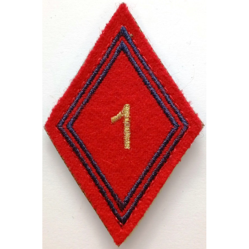 Losange de bras Sous-Officier / Officier du 1er Régiment d'Artillerie à velcro (1)