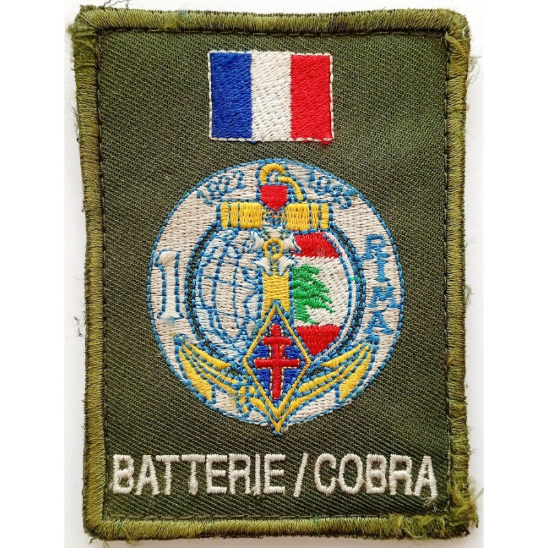 Patch Batterie COBRA du 1er Régiment d'Artillerie dans l'Opération DAMAN XXVII du 1° Rég. d'Infanterie de Marine - OPEX LIBAN