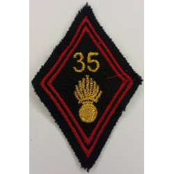Losange de bras 35ème Régiment d'Infanterie sous-officier / officier à coudre