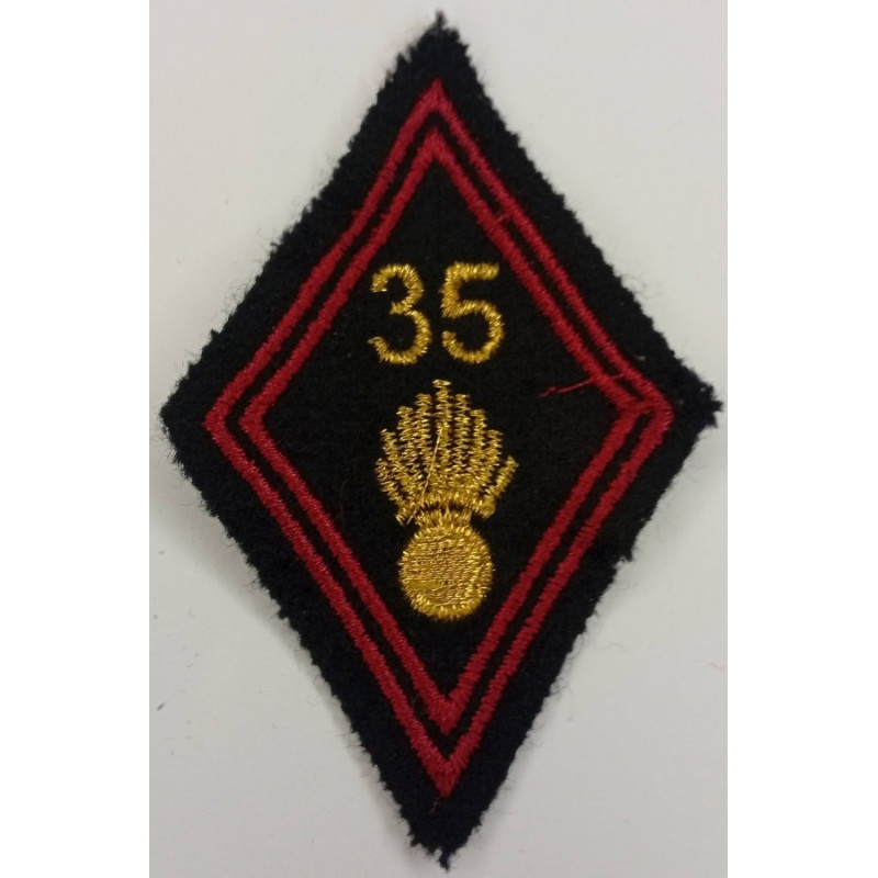 Losange de bras 35ème Régiment d'Infanterie sous-officier / officier à coudre