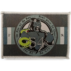 Ecusson tissé velcro de la S.4 / 4ème Section de la 5ème Compagnie du 35ème Régiment d'Infanterie