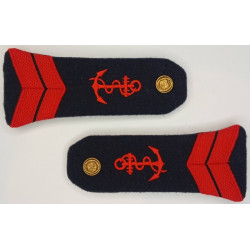 Paire Epaulettes à rabats de Quartier Maître - Marine Nationale - 2ème Type