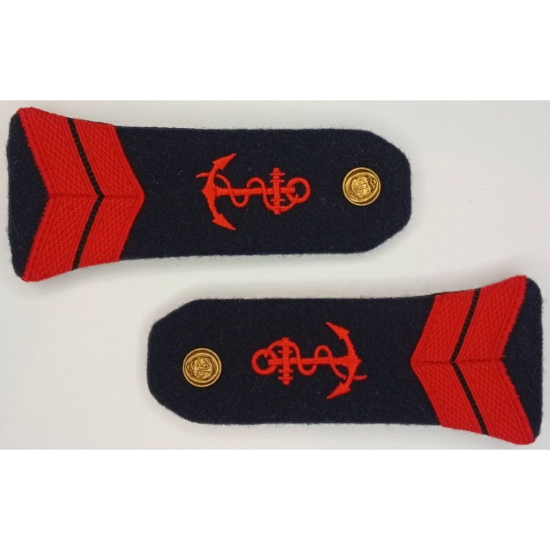Paire Epaulettes à rabats de Quartier Maître - Marine Nationale - 2ème Type
