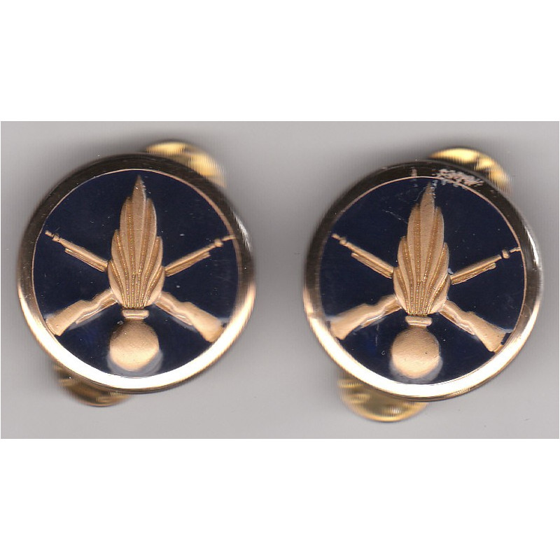 Paire d'insignes de col de TDF Infanterie