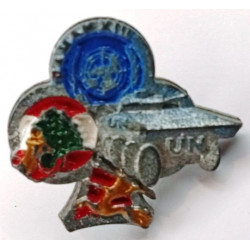 Réduction Pin's DAMAN XIII - O.N.U. Liban - 35ème Régiment d'Infanterie et Régiment de Marche du Tchad