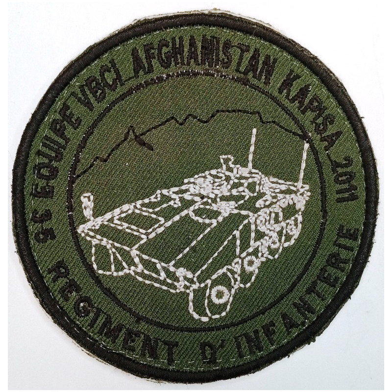 Ecusson OPEX velcro "Equipe VBCI / Afghanistan Kapisa 2011" - 35ème Régiment d'Infanterie - Guerre d'Afghanistan