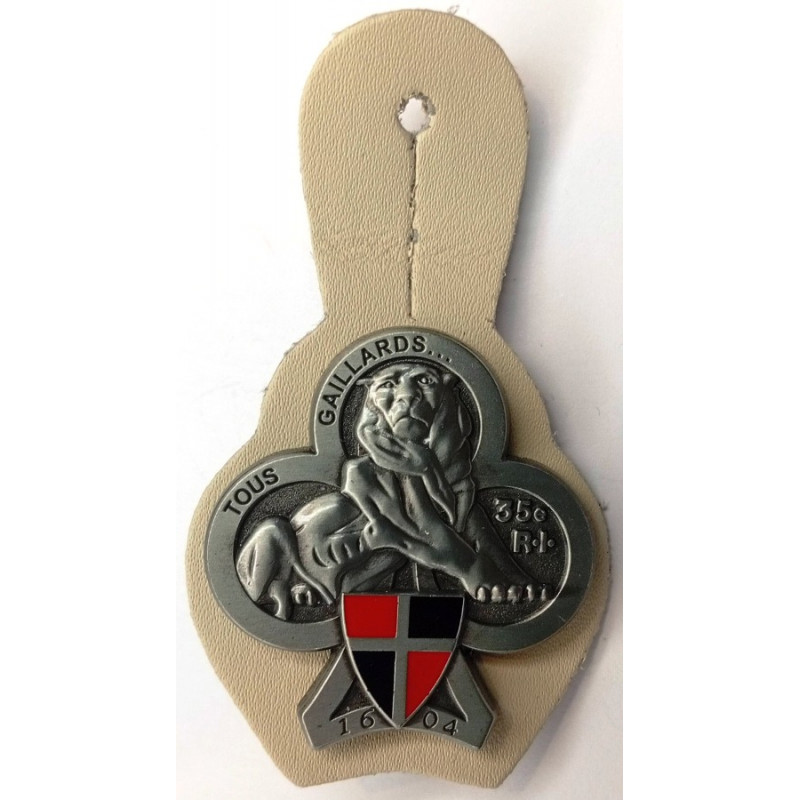 35ème Régiment d'Infanterie sur Cuir blanc (Fia)