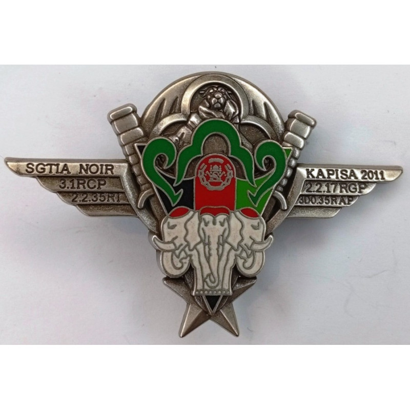 SGTIA NOIR KAPISA 2011 - 1° R.C.P. / 35° R.I. / 17° R.G.P. / 35° R.A.P. - Guerre d'Afghanistan