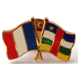 Pin's Drapeaux France & République Centrafricaine - Opérations Armée française