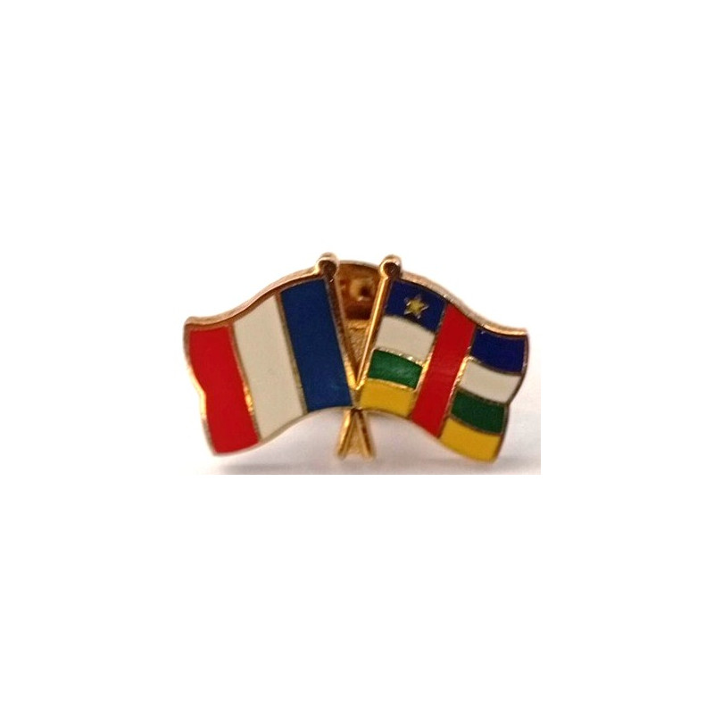 Pin's Drapeaux France & République Centrafricaine - Opérations Armée française