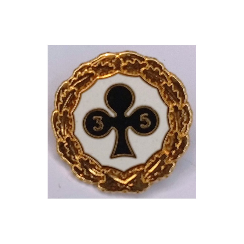 Insigne d'honneur "Or" du 35ème Régiment d'Infanterie - Modèle actuel - Matriculé