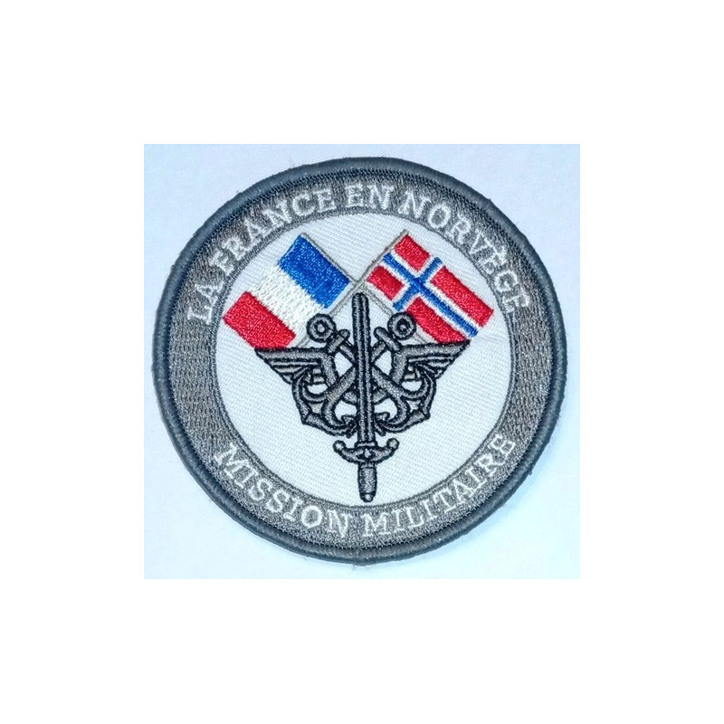 Ecusson velcro "Mission Militaire" - Armée Française en Norvège