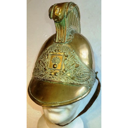 Casque Modèle 1855 Modifié IIIème République - Sapeur-Pompier de Trévières - Calvados / Normandie