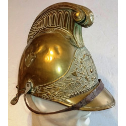 Casque Modèle 1855 Modifié IIIème République - Sapeur-Pompier de Trévières - Calvados / Normandie