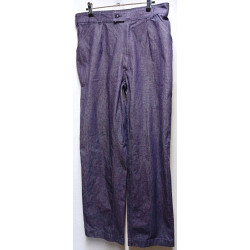 Pantalon de service en lin gris bleuté Marine Nationale